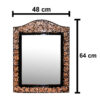 Ensemble miroir et bougeoirs gravés en cuivre persan – Design Roi