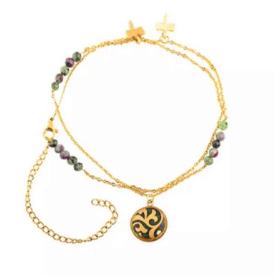 Bracelet Cheville en Chaîne Dorée Modèle Papital