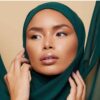 Voile Foulard Hijab en Mousseline Vert pour Femmes Musulmanes