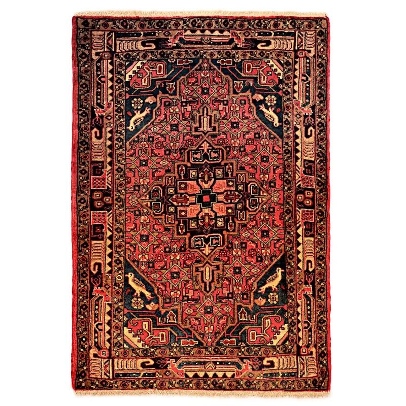 Tapis Persan Fait Main Médaillon Intriqué en Laine Jardin