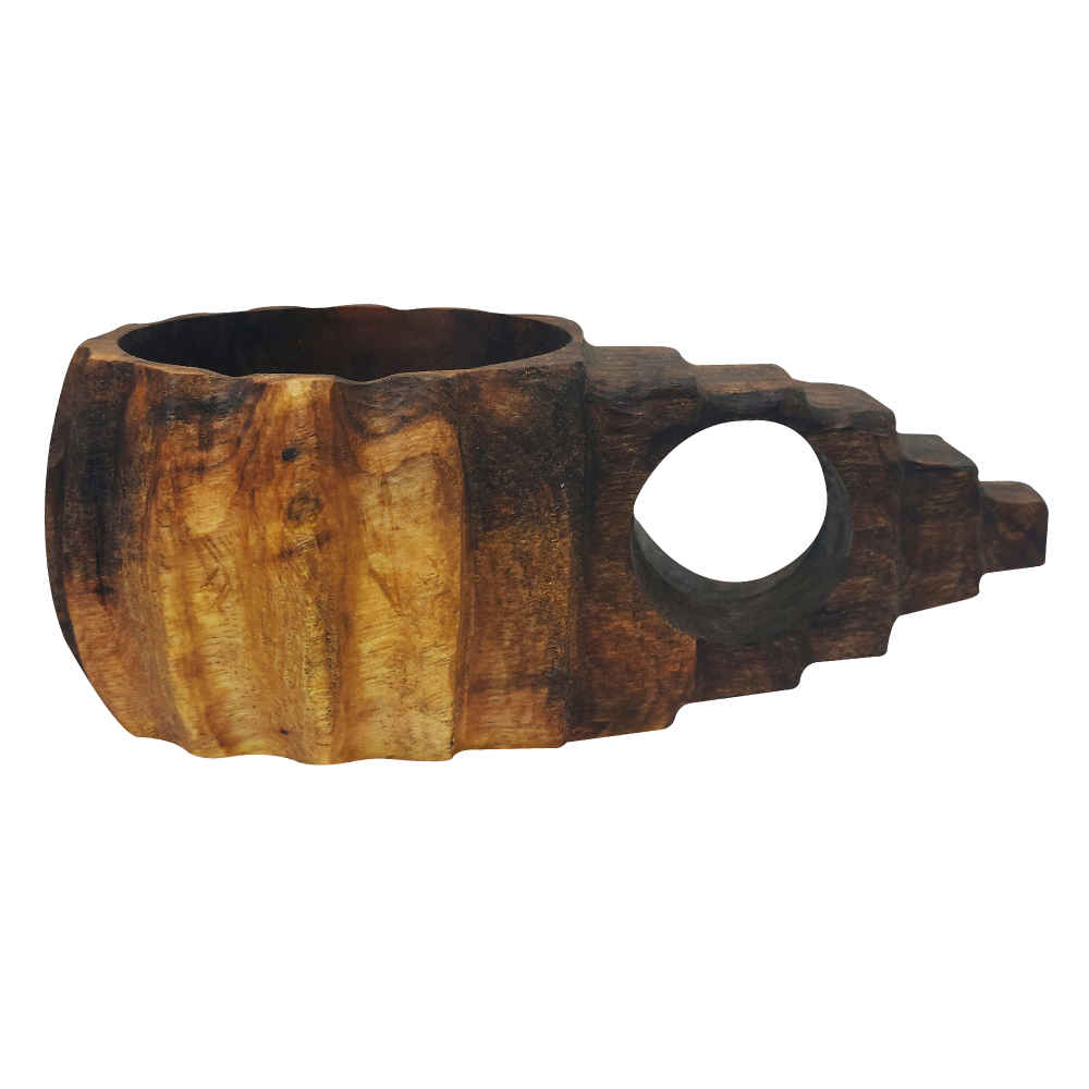 Tasse Rustique en Bois - Tasse de Camping Artisanale Modèle Kakso