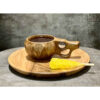Tasse Rustique en Bois - Tasse de Camping Artisanale Modèle Diamant