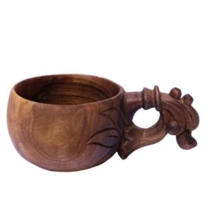 Tasse Rustique en Bois – Tasse de Camping Artisanale Modèle Sarv