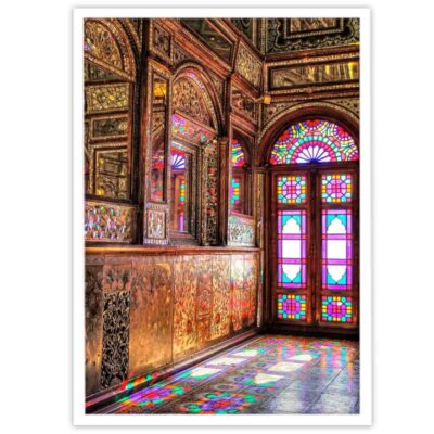 Affiche murale PVC persane avec cadre – Palais de Golestan