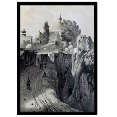 Affiche murale PVC persane avec cadre – Monumental