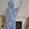 Tchador Islamique de Namaz avec Manches pour Femmes Idéal pour la Prière - Motif Floral Angela