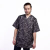 Blouse médicale noire pour homme et ensemble de bonnet – Élégante et professionnelle