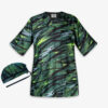 Blouse médicale verte pour homme et ensemble de bonnet – Vive et durable