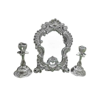Ensemble miroir et bougeoirs persan – Design Zarin