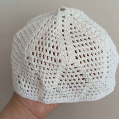 Kufi Taqiyah Turc en Crochet – Chapeau de tête musulman en coton traditionnel