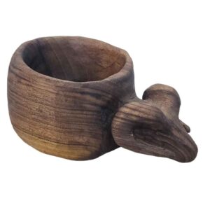 Tasse Rustique en Bois – Tasse de Camping Artisanale Modèle Buffle