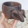 Tasse Rustique en Bois - Tasse de Camping Artisanale Modèle Buffle