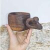 Tasse Rustique en Bois - Tasse de Camping Artisanale Modèle Buffle