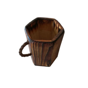 Tasse Rustique en Bois – Tasse de Camping Artisanale Modèle Sofia