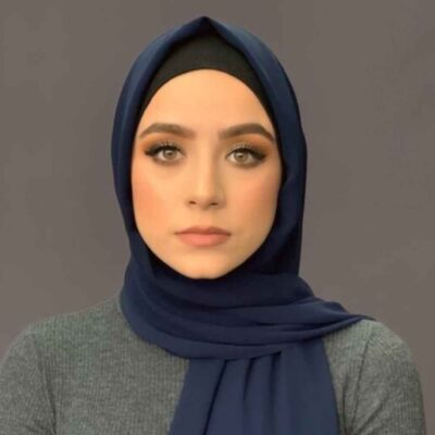 Voile Foulard Hijab en Mousseline Bleu Marine pour Femmes Musulmanes