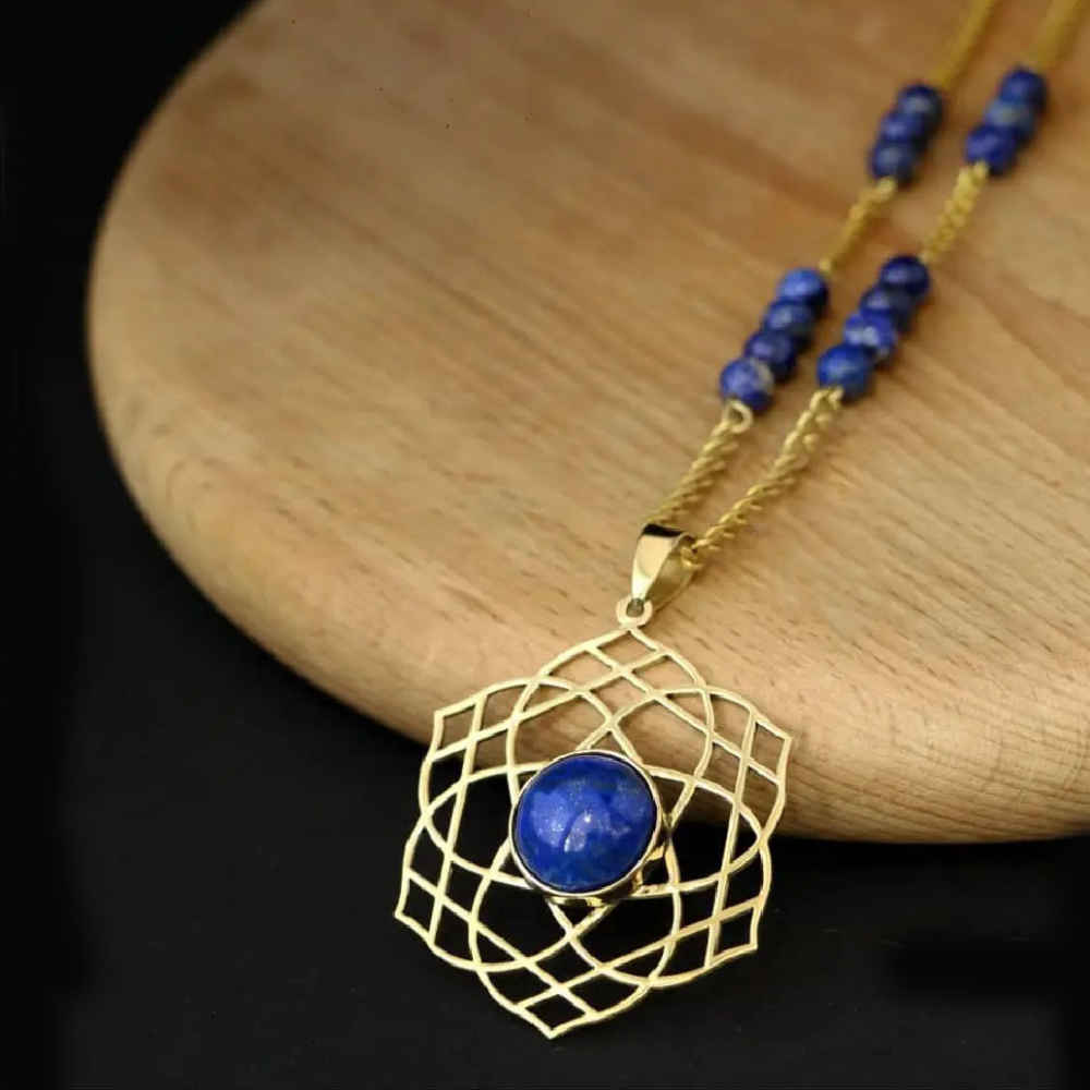 Collier en Laiton Persan Artistique Modèle Kahkeshan