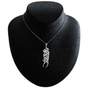 Collier Persan en Argent avec Calligraphie Minimaliste “Hich”