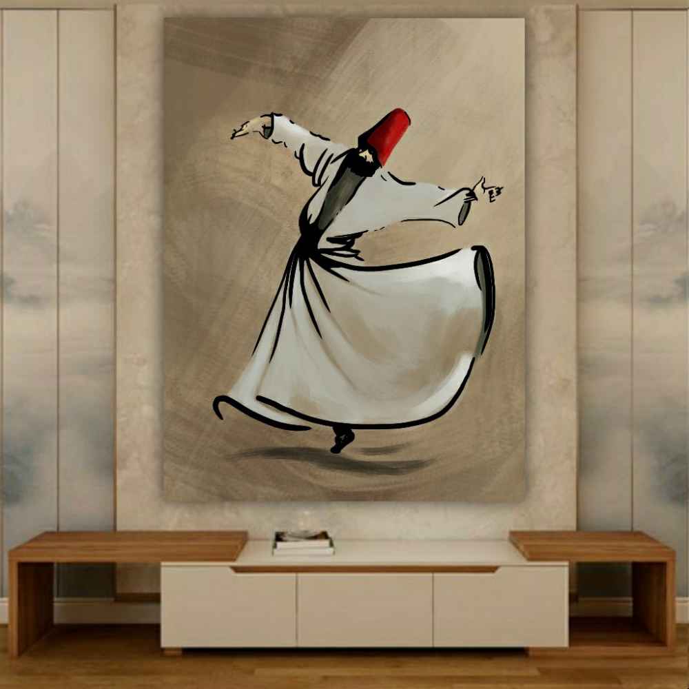 Tenture Murale Derviche Tourneur Persan