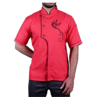 Veste de chef à manches courtes brodée