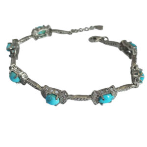Bracelet en Argent avec Pierre Turquoise pour Femmes Laya