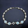 Bracelet en Argent avec Pierre Turquoise pour Femmes Mana