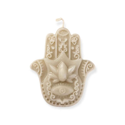 Bougie islamique petite main de Fatima – Design Hamsa