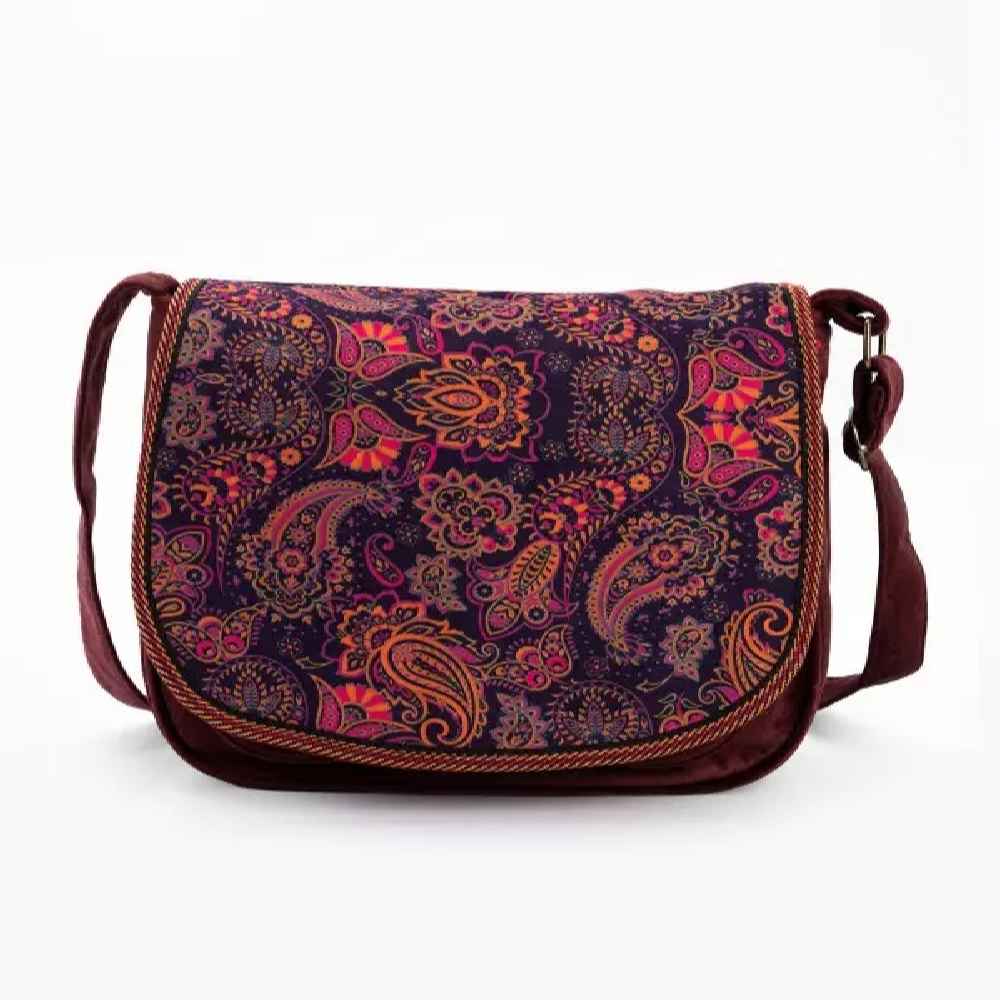 Sac à bandoulière bohémien avec motif cachemire inspiré de la Perse