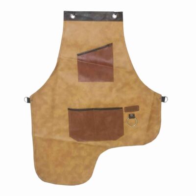Tablier de barista en cuir marron – Élégant et fonctionnel