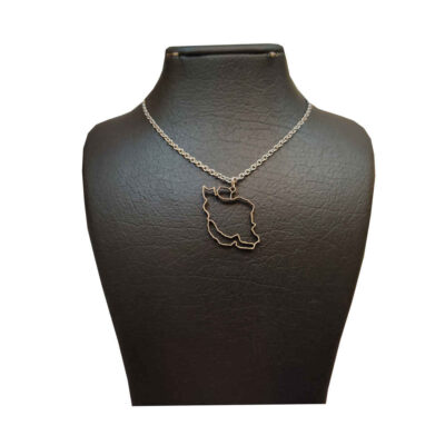 Collier minimaliste avec le design de la carte de l’Iran