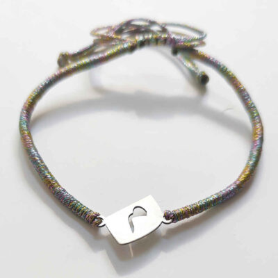 Bracelet en fil argenté persan minimaliste – Design Mim