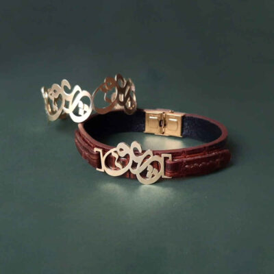 Ensemble de bracelets en laiton persan pour couple Modèle Love