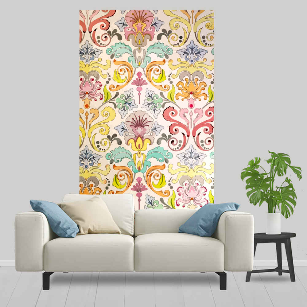 Tenture Murale Florale Intriquée Persane
