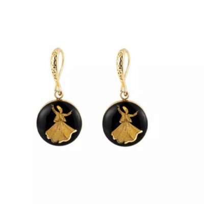 Boucles d’oreilles persanes plaquées or pour femmes, danse Sama