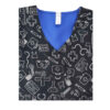 Blouse médicale noire pour femme et ensemble de bonnet – Coordonné et élégant