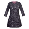 Blouse médicale noire pour femme et ensemble de bonnet – Coordonné et élégant