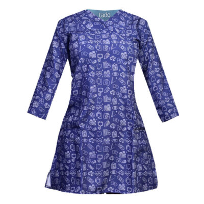 Blouse d’hôpital bleue pour femme – Fraîche et fiable