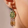 Boucle d'oreille plaquée or pour femmes, attrape-rêves