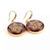 Boucle d'oreille plaquée or pour femmes, Shamse