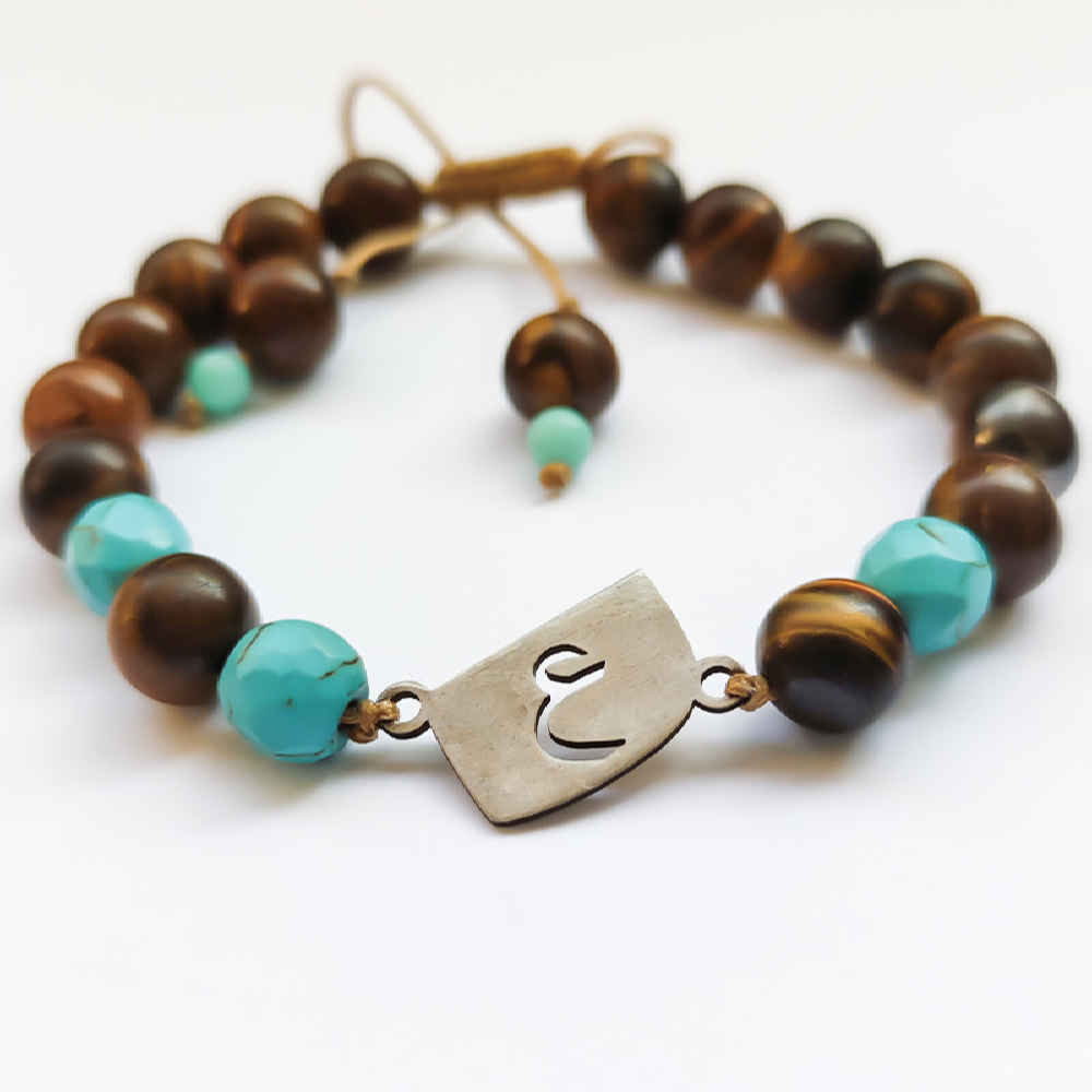 Bracelet Perlé en Argent Persan pour Femme – Design Ayn