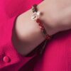Bracelet Perlé en Argent Persan pour Femme – Modèle Grenade