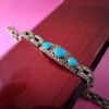 Bracelet en Argent avec Pierre Turquoise pour Femmes Hiva