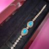 Bracelet en Argent avec Pierre Turquoise pour Femmes Sara
