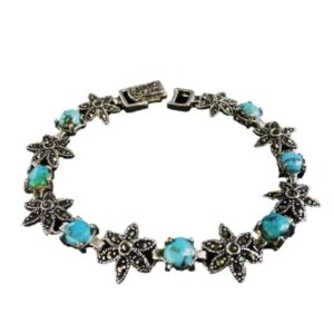 Bracelet en Argent avec Pierre Turquoise pour Femmes Yara