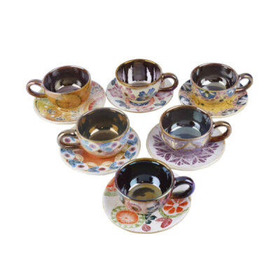Ensemble de Tasses à Thé Persanes avec Soucoupe – Design Céramique Farjad