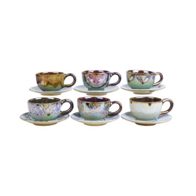 Ensemble de Tasses à Thé Persanes avec Soucoupe – Design Céramique Farhan