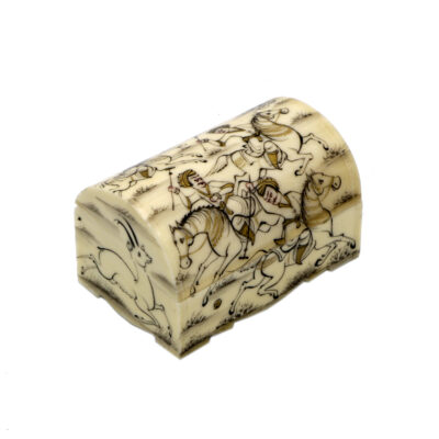 Boîte à bijoux en os artisanale avec motif Chogan persan
