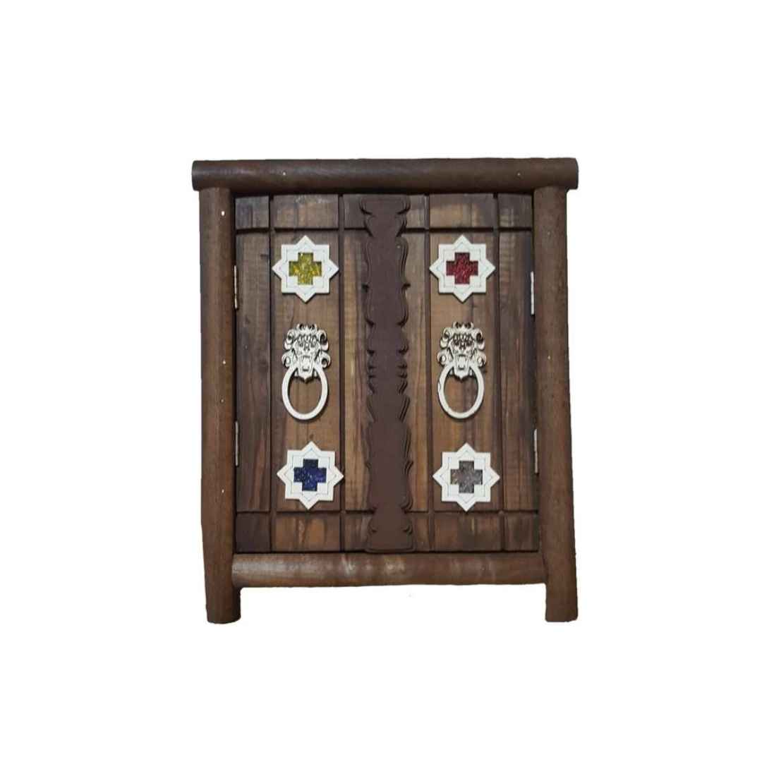 Porte-clés mural en bois persan fait main avec style traditionnel Porte d'entrée