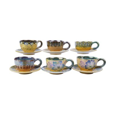 Ensemble de Tasses à Thé Persanes avec Soucoupe – Design Céramique Adrina