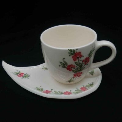 Tasse à Thé Persane avec Soucoupe – Design Céramique Hiva