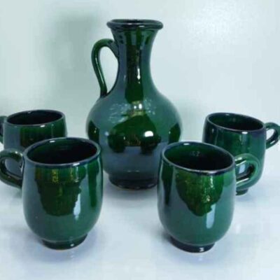 Ensemble Pichet et Tasses en Poterie Persane Fait Main Sofia